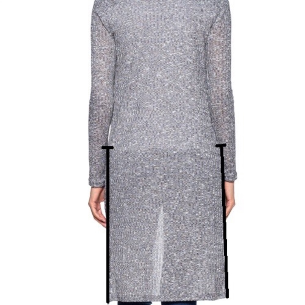 Lexa Heathered Knit Longline Cardigan - Picture 3 of 5